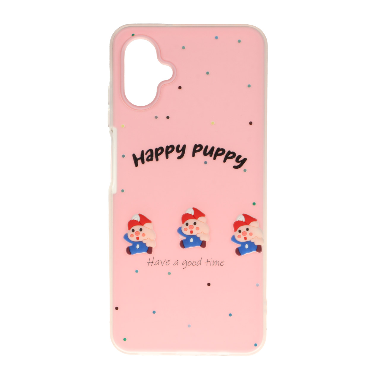 قاب طرح Happy Puppy عروسک برجسته دو لایه مناسب برای سامسونگ گلکسی A06