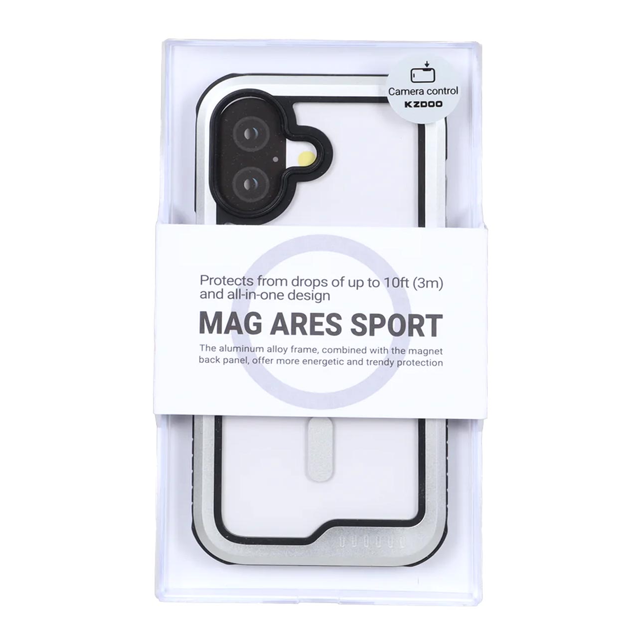 قاب اورجینال KDoo مدل MAG ARES Sport نقره ای مناسب برای آیفون 17