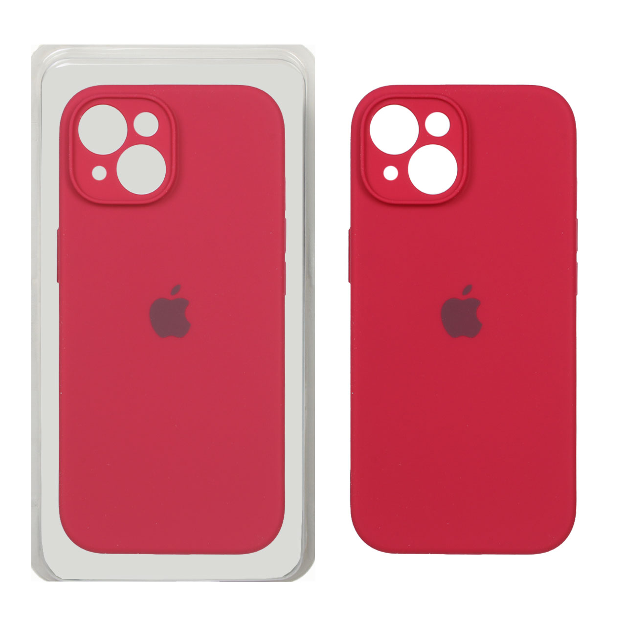 قاب سیلیکونی پاک کنی محافظ لنزدار اورجینال Apple iPhone 15 - آلبالویی