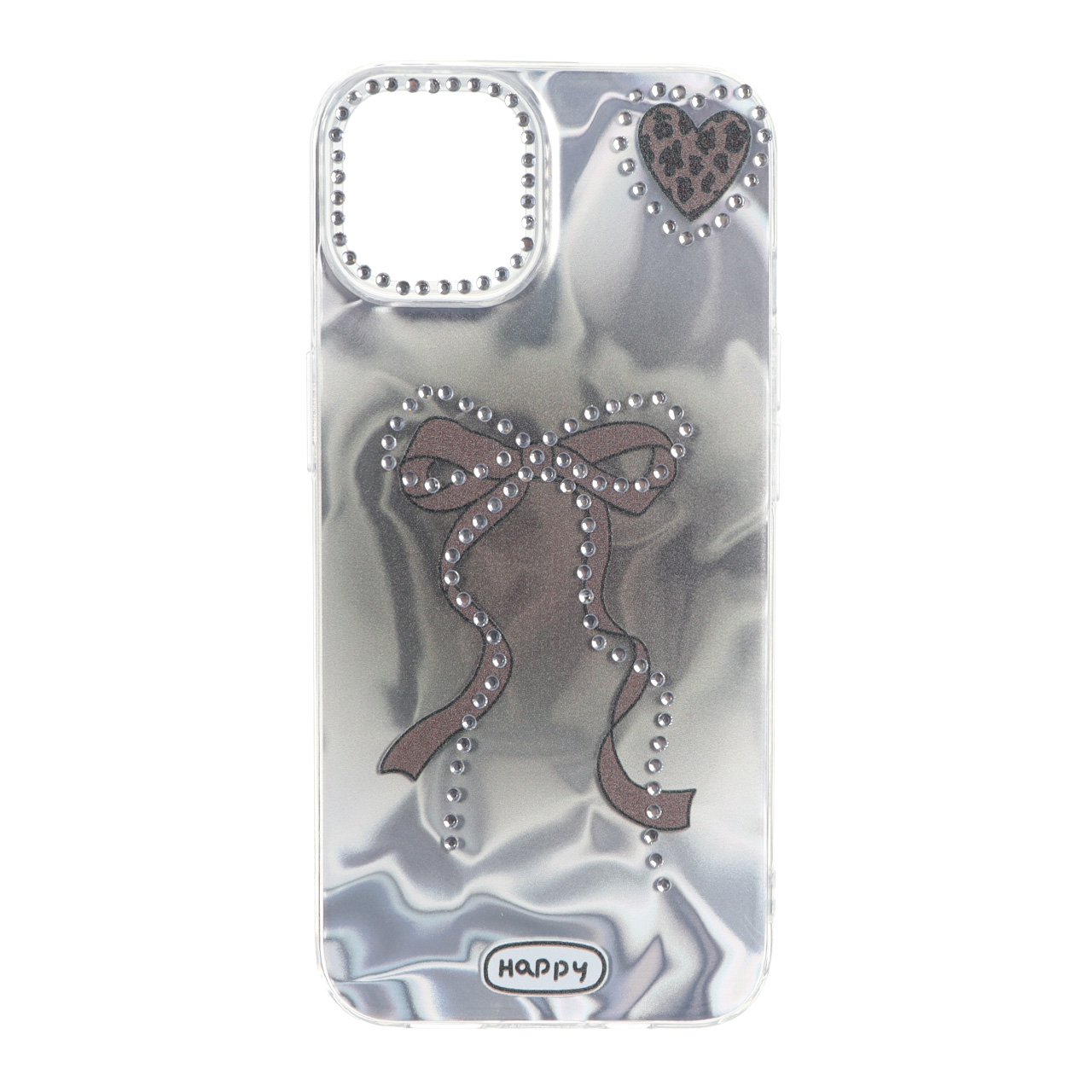 قاب Silver Cloud پاپیون نگین دار Apple iPhone 13 / iPhone 14 - قهوه ای