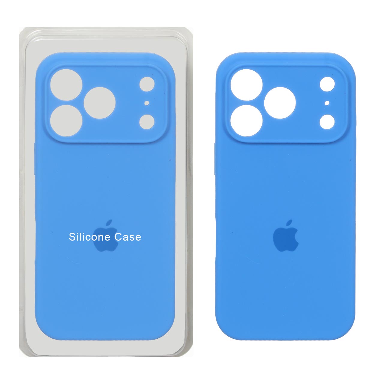 قاب سیلیکونی محافظ لنزدار اورجینال آیفون ۱۷ پرو آبی - Apple iPhone 17 Pro