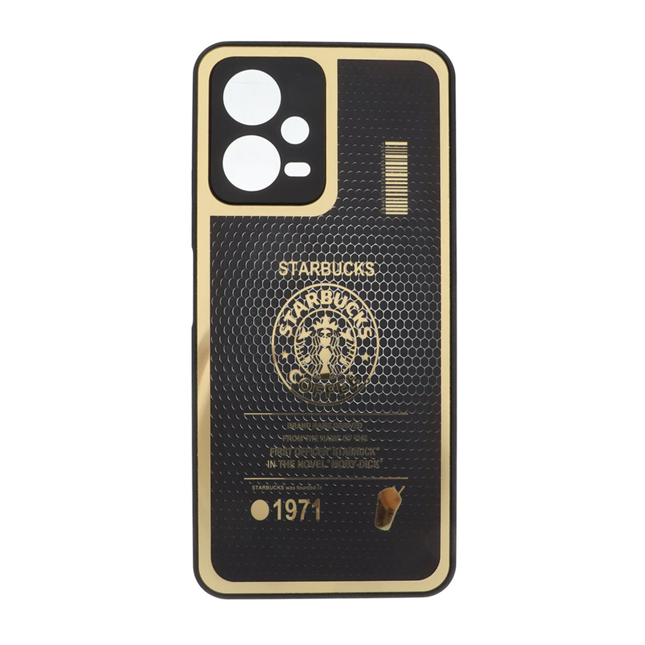قاب طرح Starbucks دور طلایی مناسب برای شیائومی ردمی نوت 12 5G و پوکو X5 5G