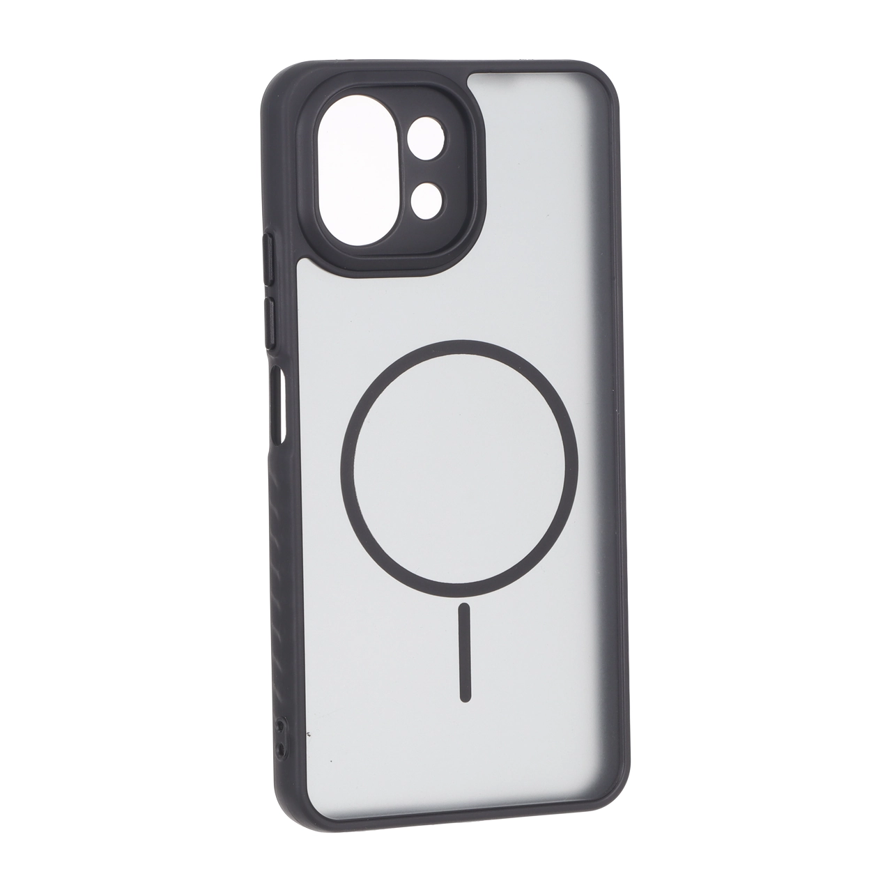 قاب مات طرح مگ سیف دور هاشور محافظ لنزدار Xiaomi Mi 11 Lite - مشکی