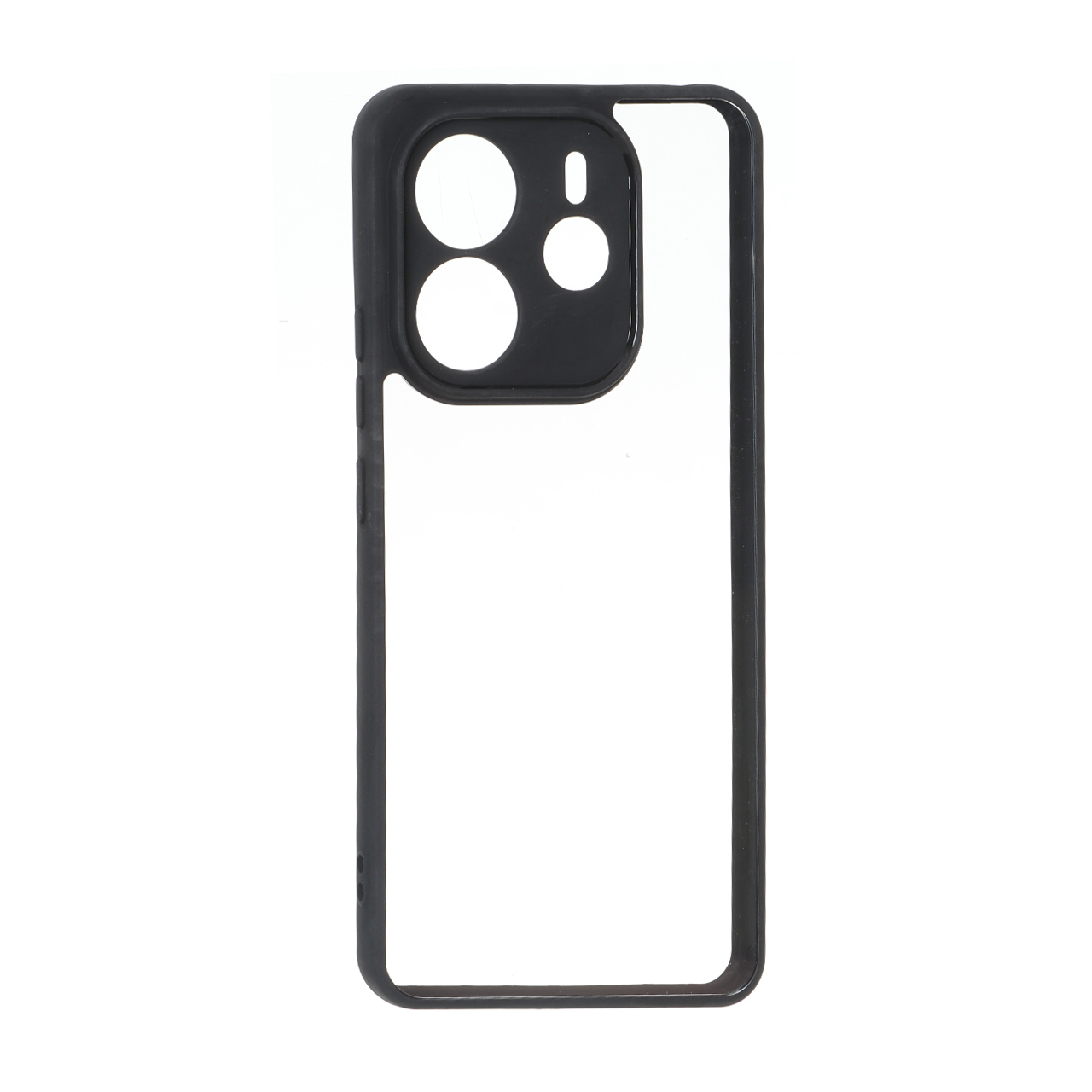 قاب پشت سخت شفاف محافظ لنزدار دور رنگی مشکی مناسب برای شیائومی ردمی نوت 14 4G