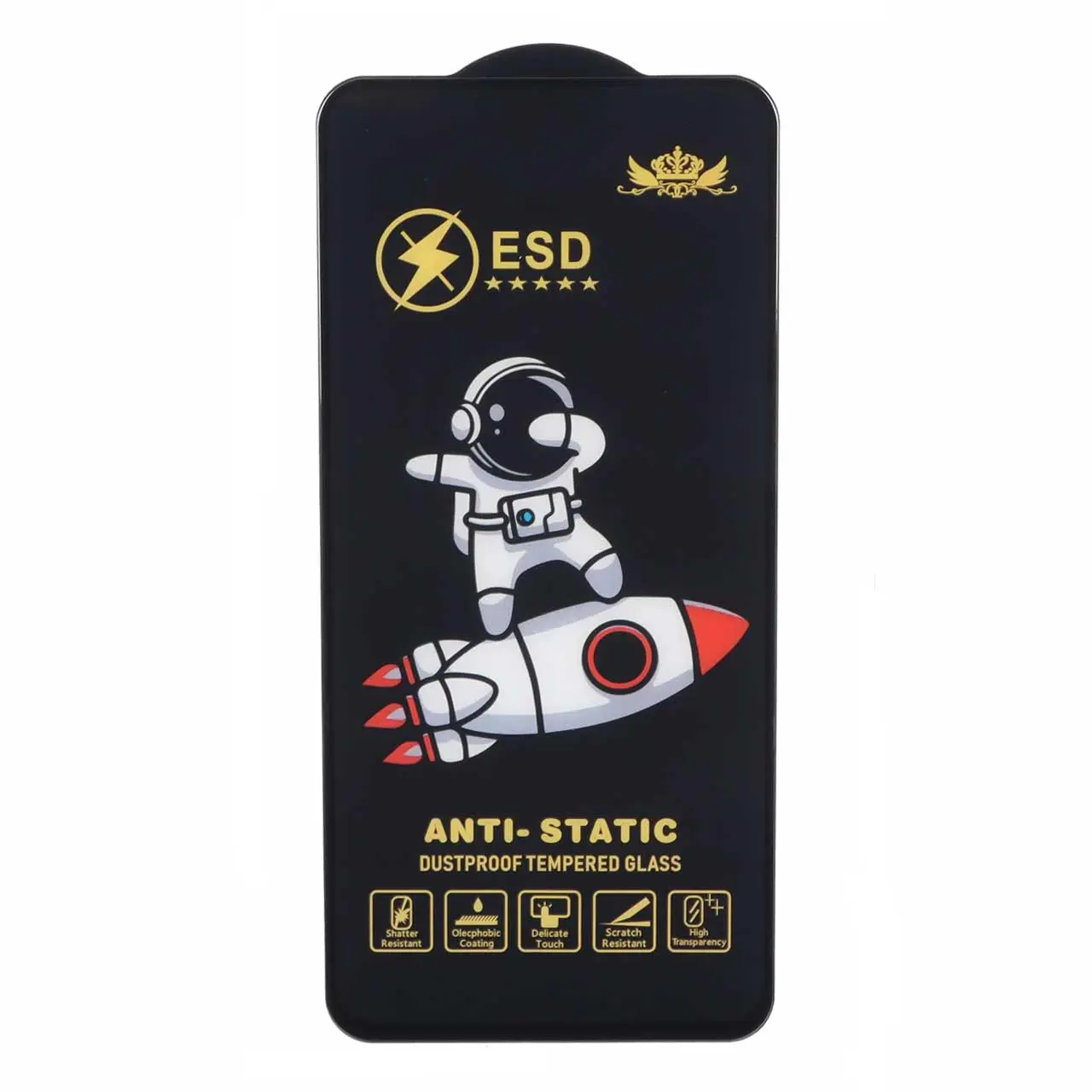 محافظ صفحه نمایش شیشه ای Full Cover Space Man Anti Static ESD مناسب برای سامسونگ گلکسی A27 / A35 / A55