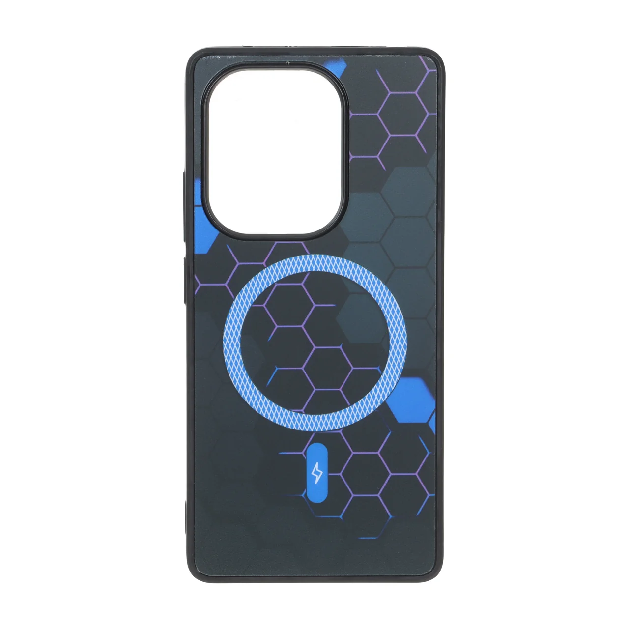 قاب طرح Hexagon مگ سیف هاشوردار آبی مناسب برای شیائومی ردمی نوت ۱۴ اس و نوت ۱۳ پرو 4G و پوکو ام ۶ پرو 4G