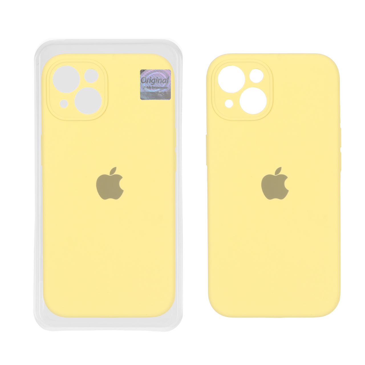 قاب سیلیکونی پاک کنی اورجینال Master Quality مدل Apple iPhone 13 / iPhone 14 - لیمویی (پک دار)