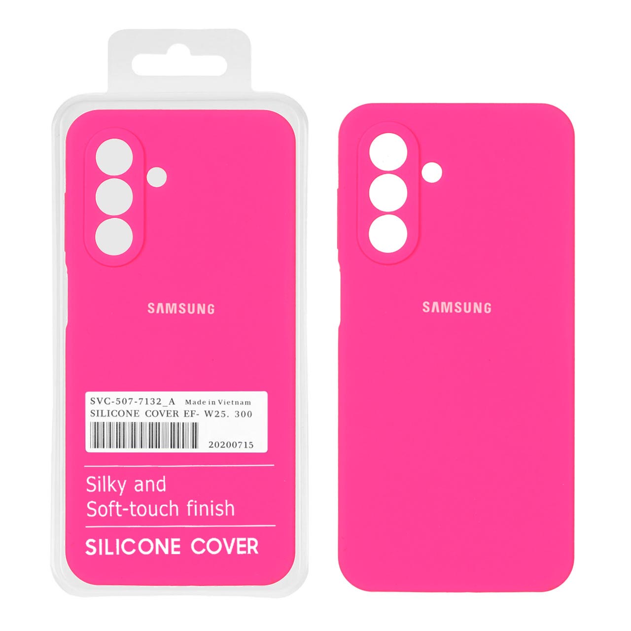 قاب سیلیکونی پاک کنی اورجینال درجه یک Samsung Galaxy A17 / A26 - صورتی فانتزی (پک دار)