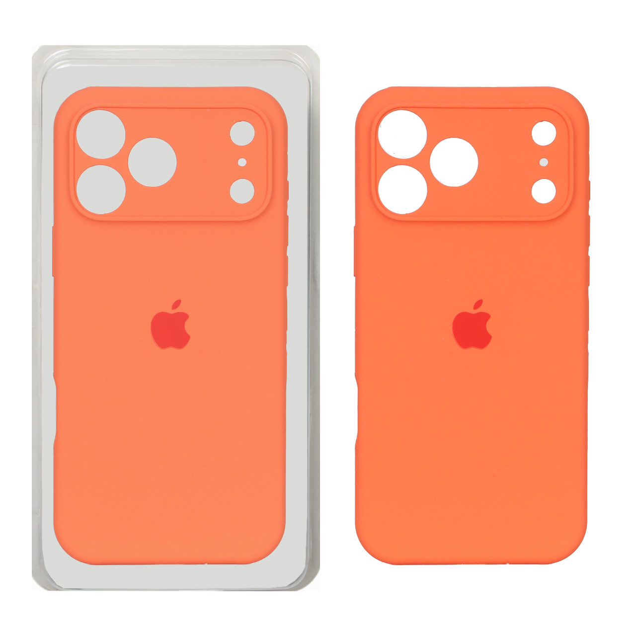 قاب سیلیکونی پاک کنی اورجینال ++A مدل Apple iPhone 17 Pro Max - نارنجی (پک دار)