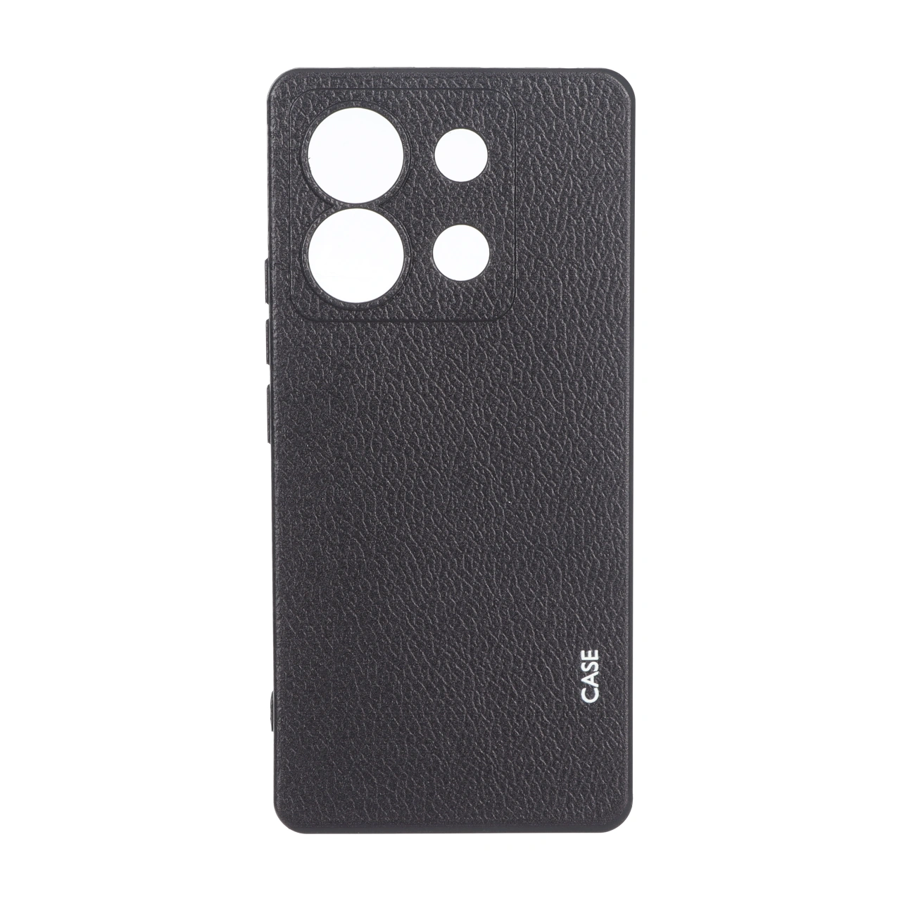قاب طرح چرم ساده محافظ لنزدار Xiaomi Redmi Note 13 Pro 5G / Poco X6 5G - مشکی
