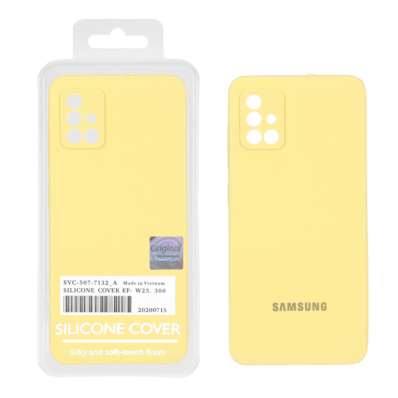 قاب سیلیکونی پاک کنی اورجینال Master Quality مدل Samsung Galaxy A51 / M40s - لیمویی (پک دار)