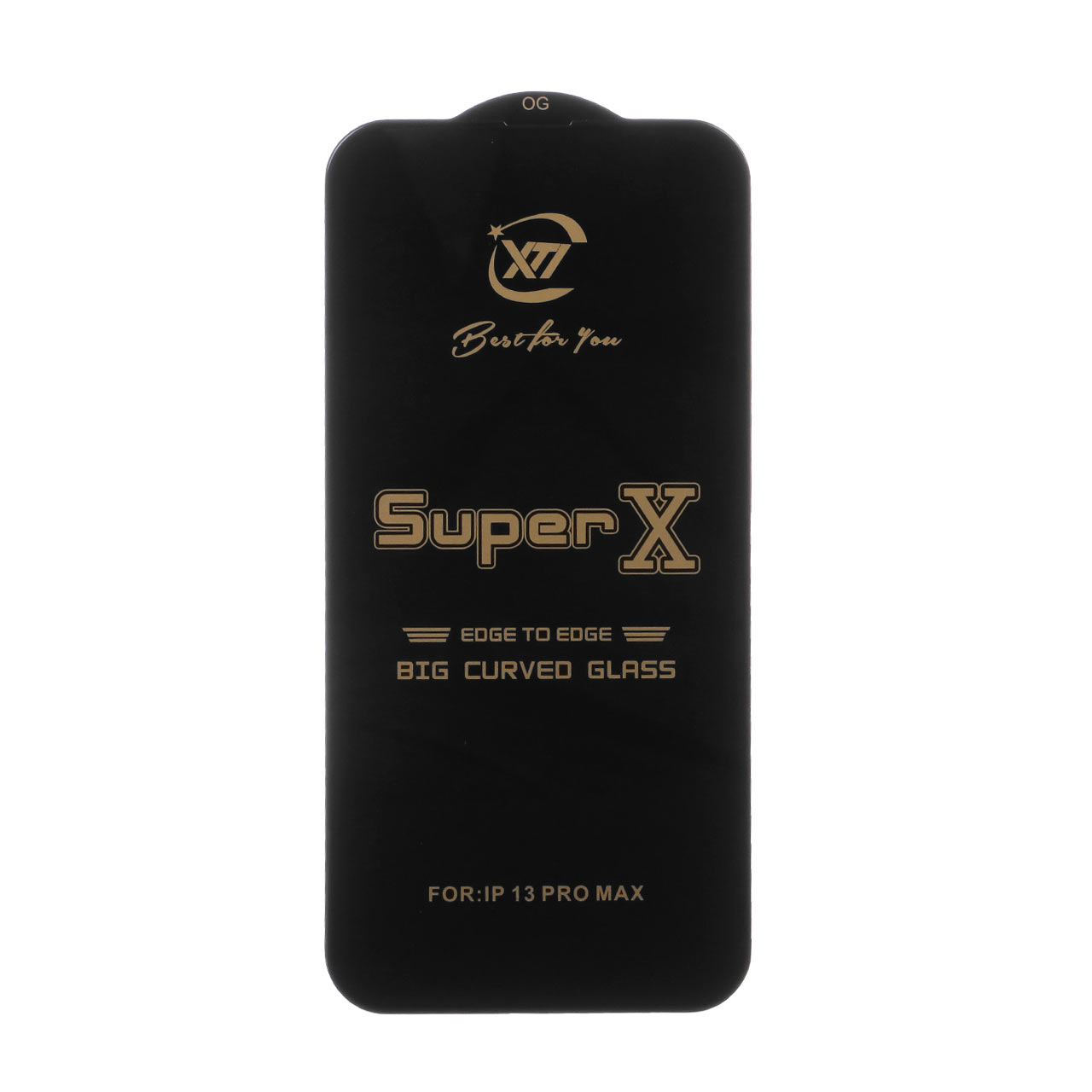 محافظ صفحه نمایش شیشه ای فول کاور Super X مناسب برای آیفون 13 پرو مکس و آیفون 14 پلاس مشکی