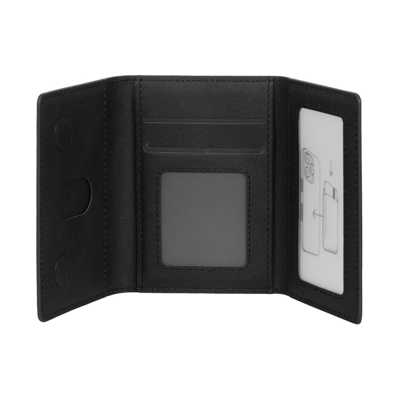 جاکارتی چرمی مگنتی MagSafe درجه یک مشکی