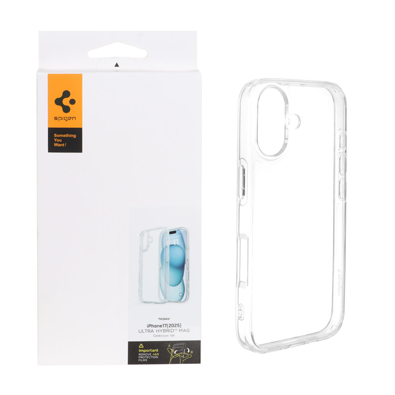 قاب اورجینال Spigen ULTRA HYBRID مدل Apple iPhone 17 - شفاف (پک دار)