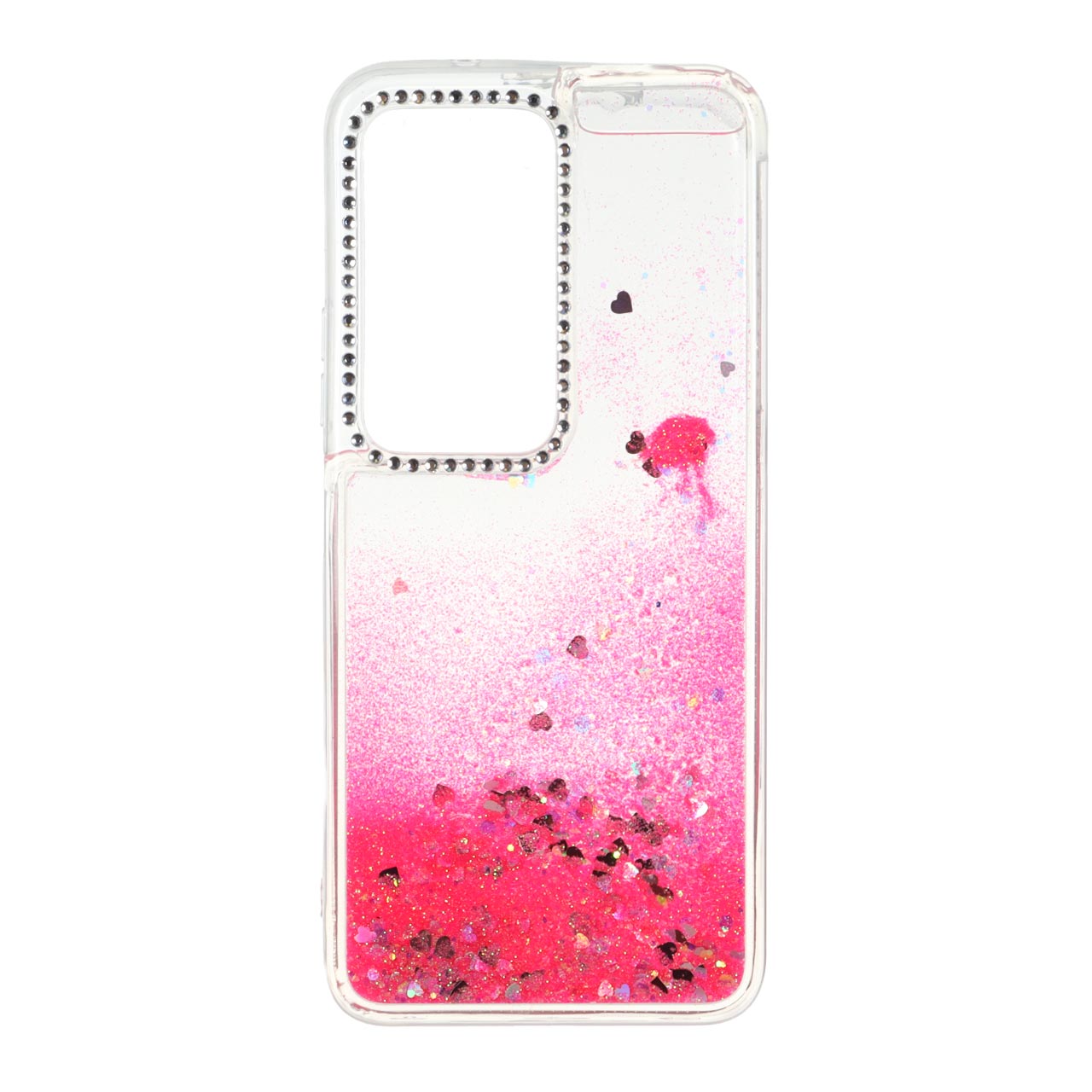 قاب آکواریومی اکلیلی دور ژله ای نگین دار مناسب برای شیائومی ردمی 15 4G