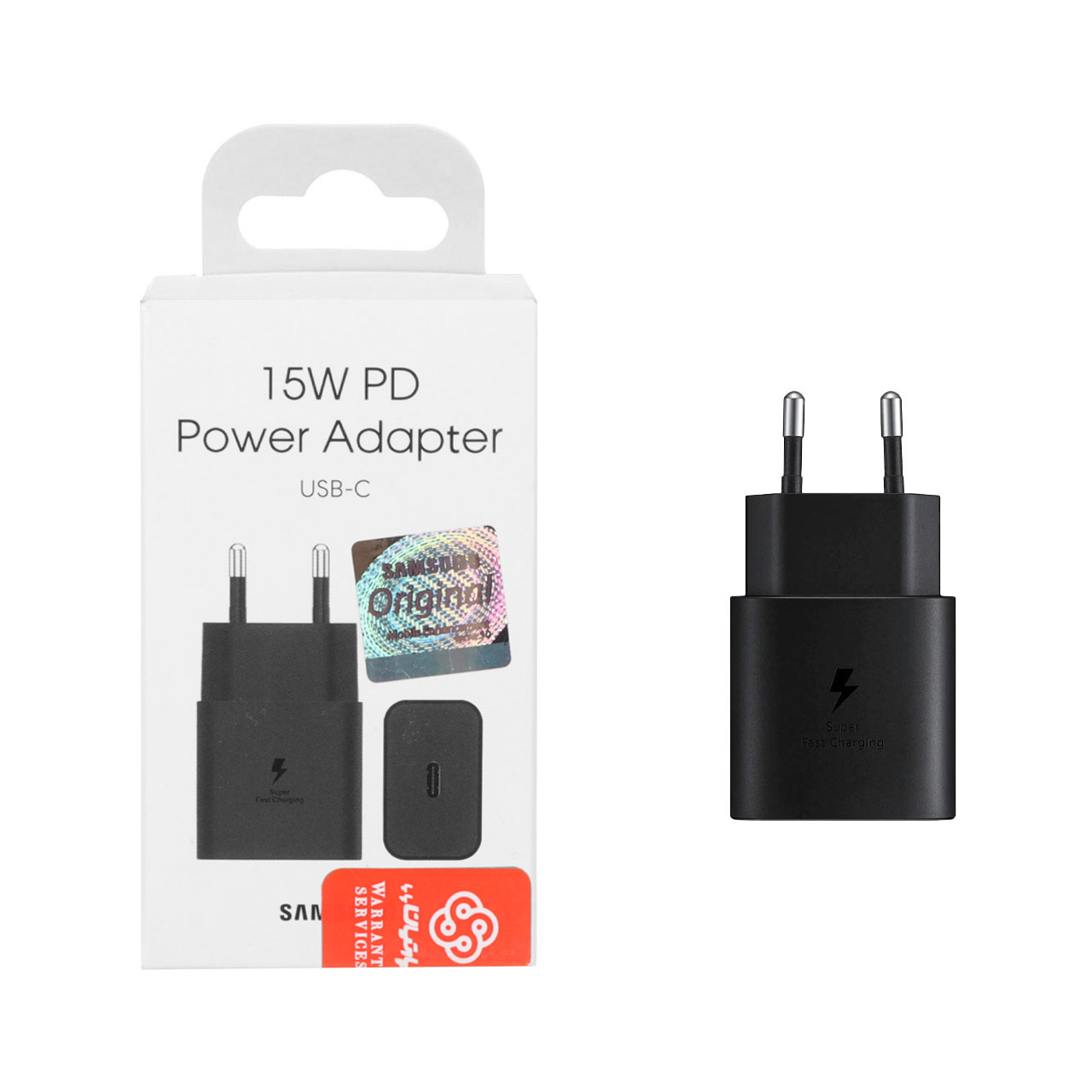 شارژر دیواری 15 وات فست و PD تک پورت SAMSUNG مدل T1510 به همراه کابل شارژ Type-C To Type-C
