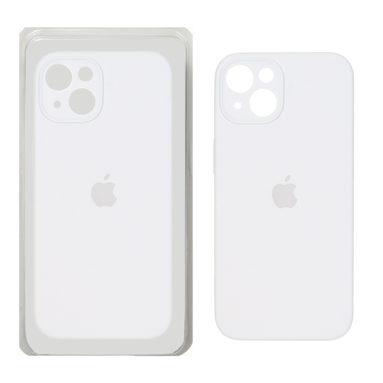 قاب سیلیکونی پاک کنی اورجینال ++A مدل Apple iPhone 13 / iPhone 14 - سفید (پک دار)