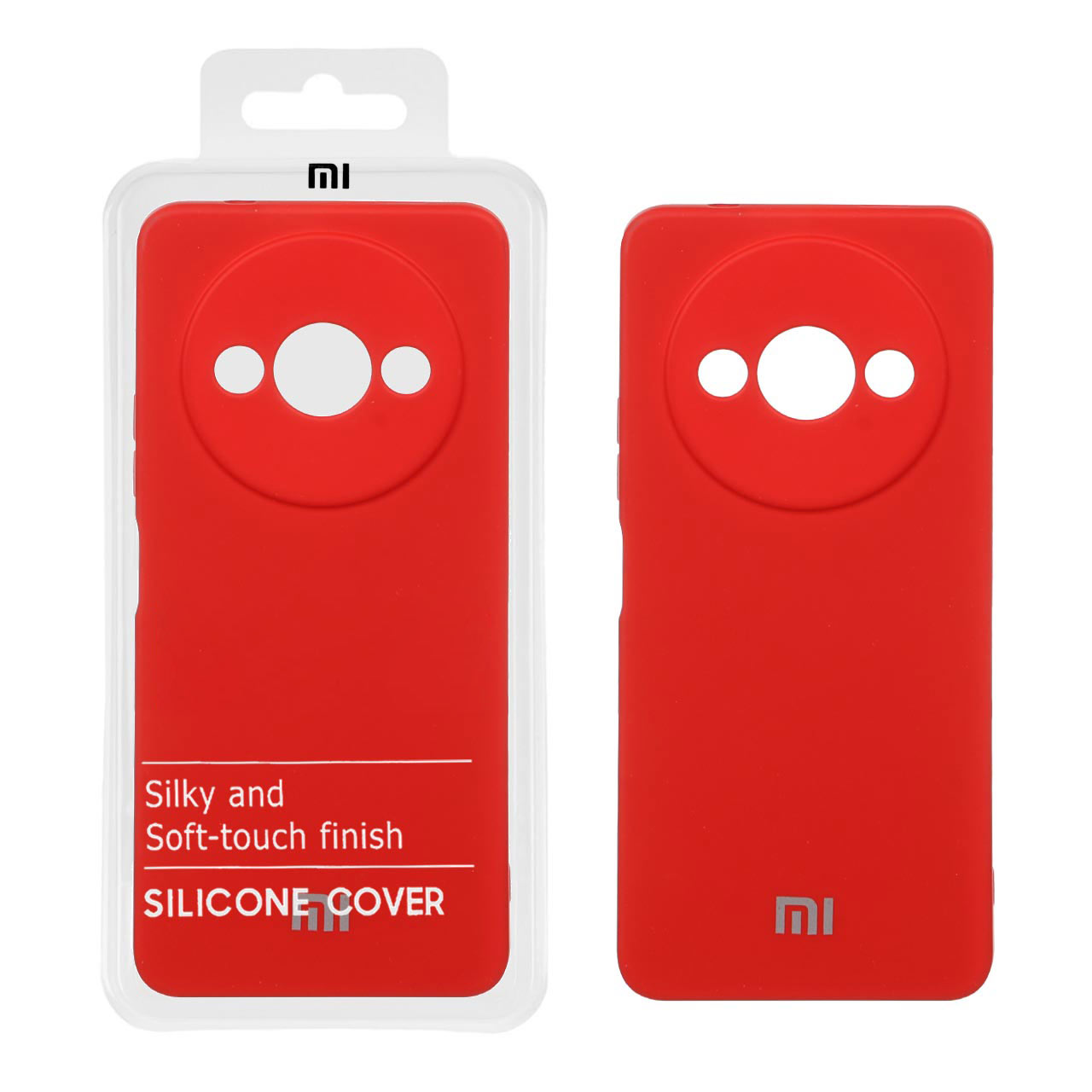 قاب نیو سیلیکون محافظ لنزدار RFF مدل Xiaomi Redmi A3 / A3x / poco C61 - قرمز (پک دار)