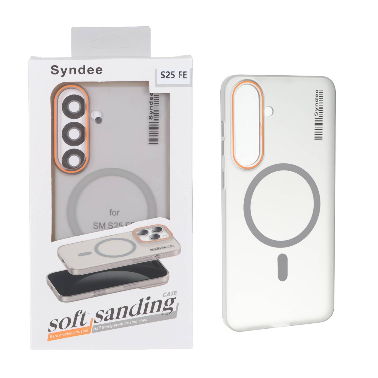 قاب اورجینال Syndee پشت مات MagSafe مناسب برای سامسونگ گلکسی S25 FE - خاکستری