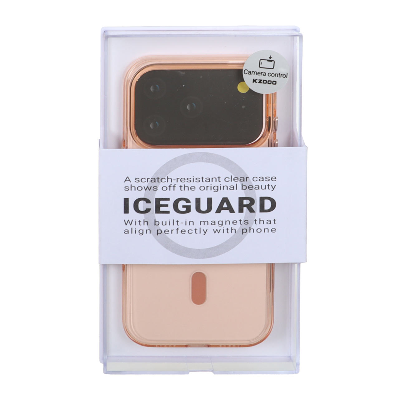 قاب مگ سیف KDoo ICEGUARD شفاف نارنجی برای Apple iPhone 17 Pro
