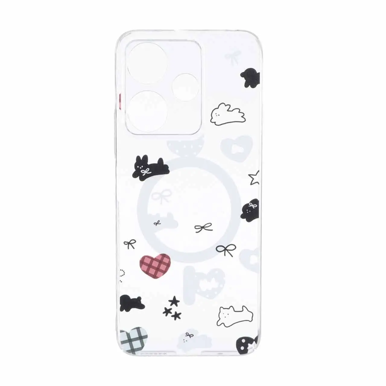 قاب Cute کریستالی طرح مگ سیف محافظ لنزدار Xiaomi Redmi 13X / Redmi 13 4G / Poco M6 4G - کد 4