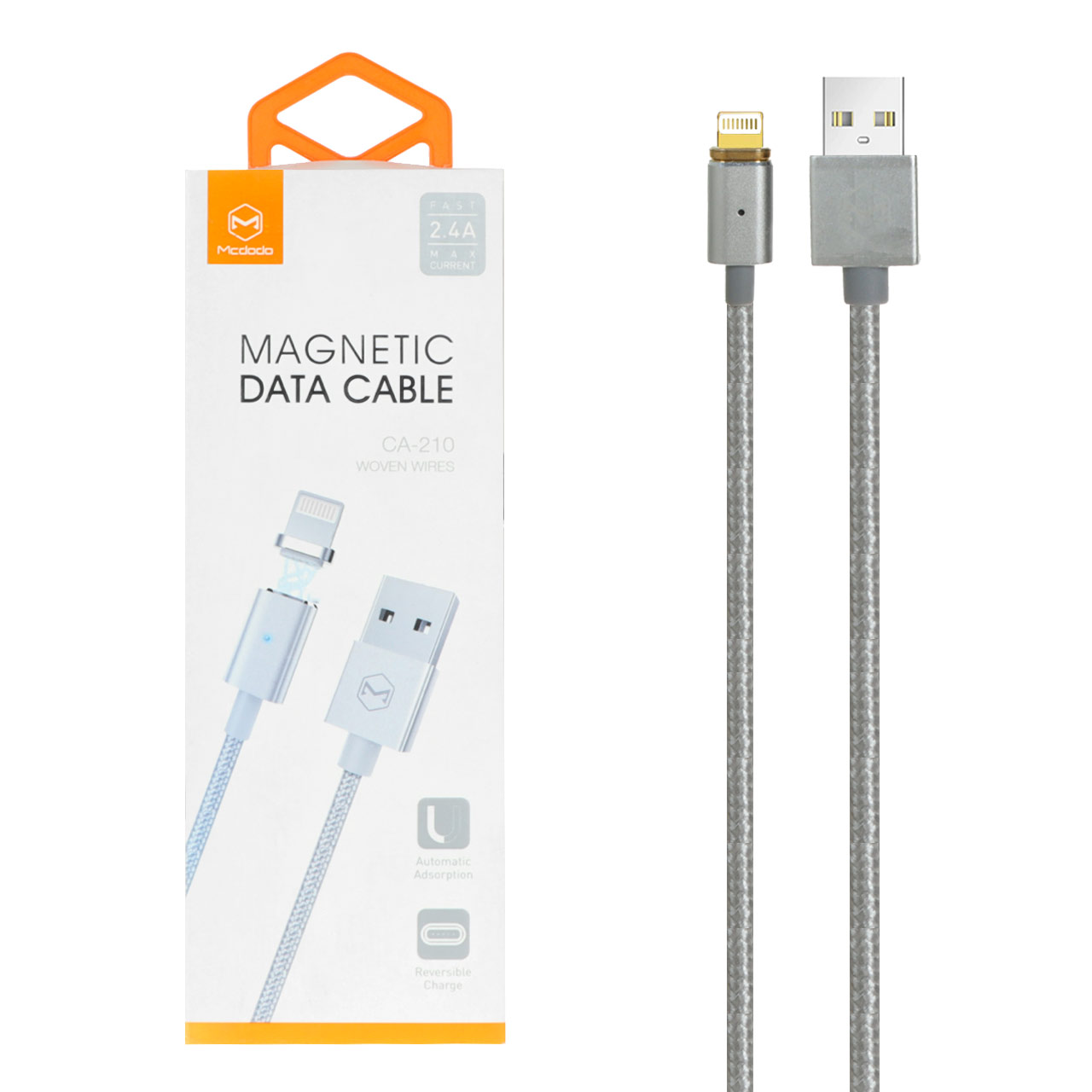 کابل شارژ فست آیفون Mcdodo مدل CA-2101 - نقره ای