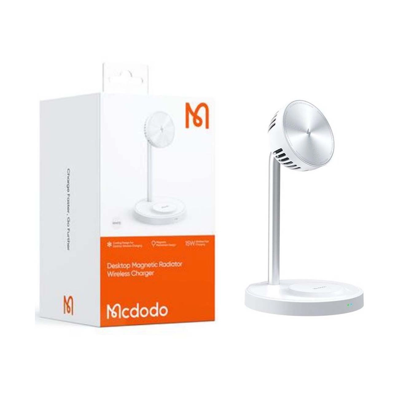 شارژر وایرلس مگ سیف رومیزی مک دودو مدل CH-2150 سفید