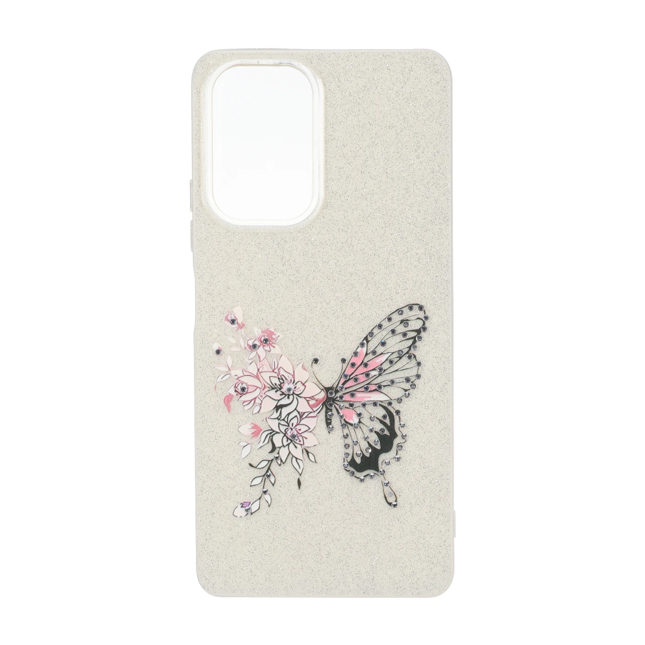 قاب اکلیلی ButterFly نگین دار Xiaomi Redmi Note 10 Pro 4G / Redmi Note 10 Pro Max - کرم