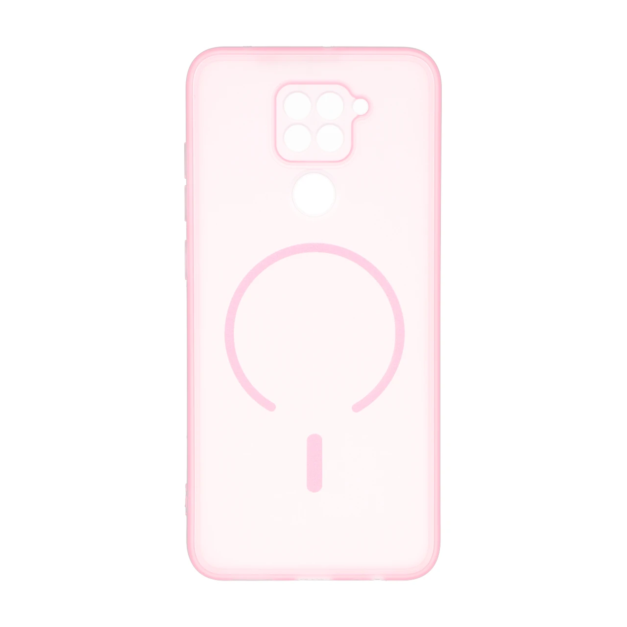 قاب ژله ای مات طرح مگ سیف Power محافظ لنزدار Xiaomi Redmi Note 9 / Redmi 10X 5G / Redmi 10X Pro 5G - صورتی