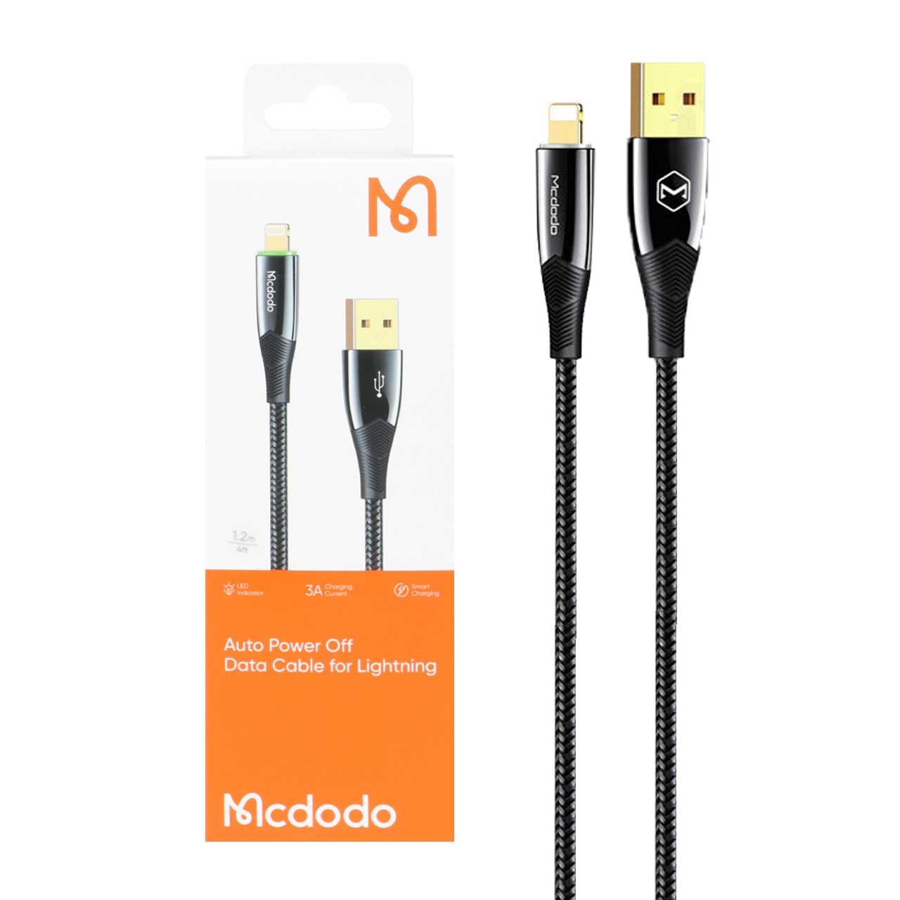کابل شارژ فست 1.2 متری آیفون Mcdodo مدل CA-8060 - مشکی