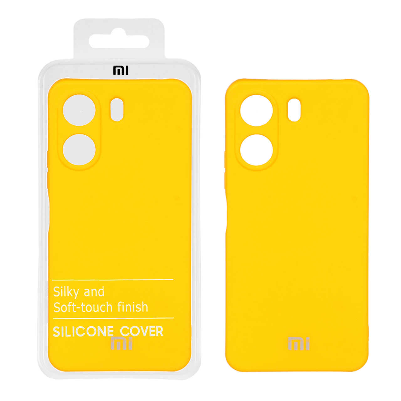 قاب نیو سیلیکون محافظ لنزدار RFF مدل Xiaomi Redmi 13C / Poco C65 - زرد (پک دار)
