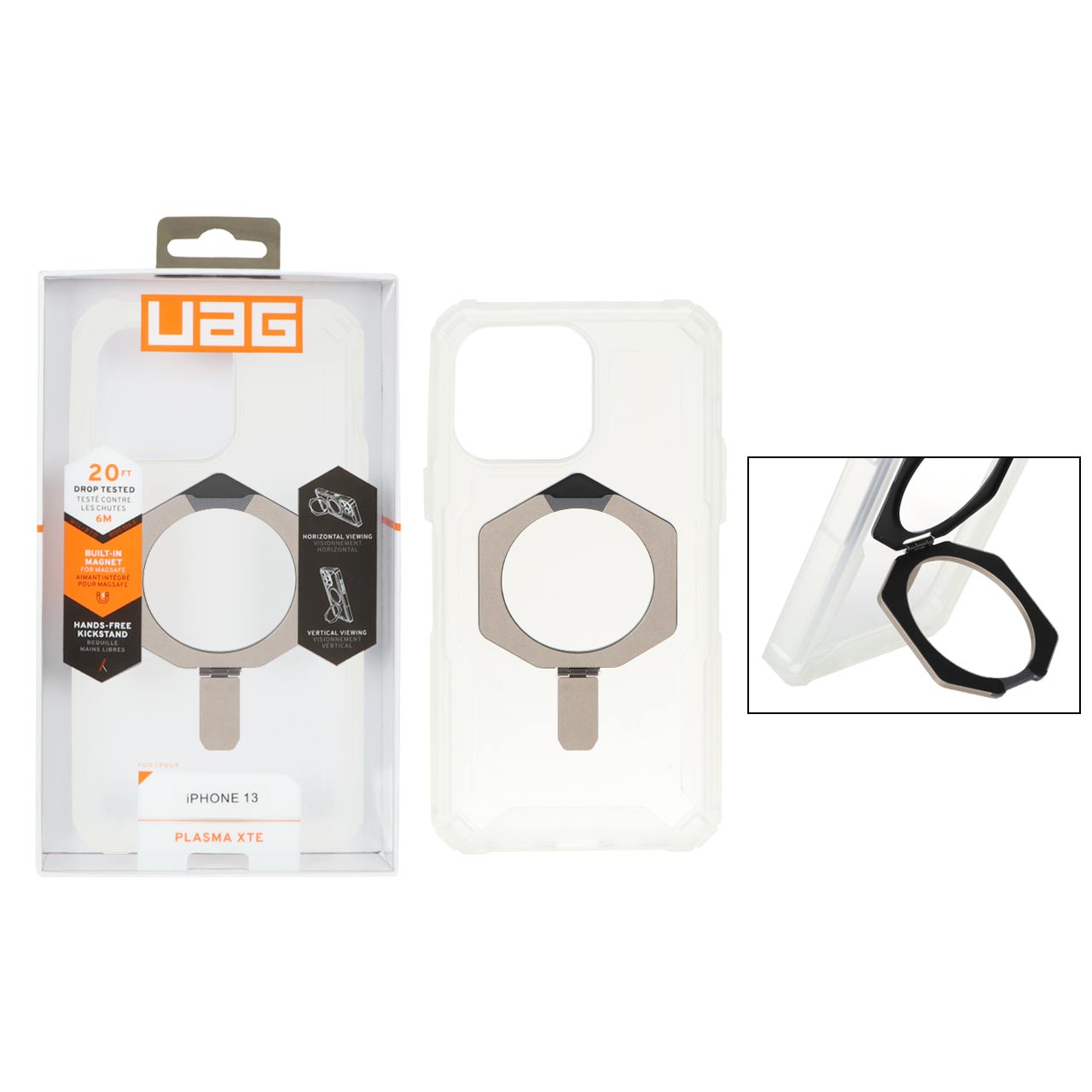 قاب اورجینال UAG استندشو MagSafe مدل Apple iPhone 15 Pro Max - شفاف