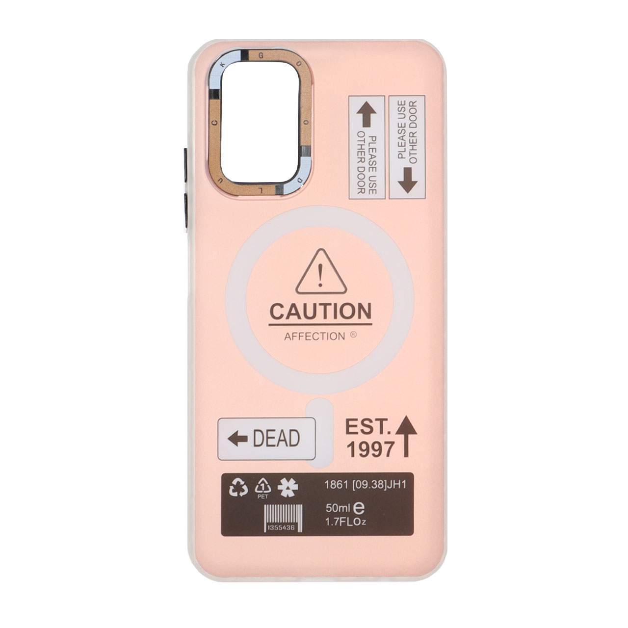 قاب Caution دور مات مگ سیف صورتی مناسب برای شیائومی ردمی نوت 10 4G، ردمی نوت 10 اس و پوکو ام 5 اس