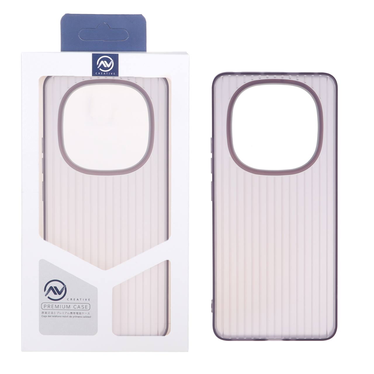 قاب Line Case ژله ای طرح خط‌دار بنفش مناسب برای شیائومی ردمی نوت 14 پرو 5G، ردمی نوت 14 پرو پلاس 5G و پوکو X7 5G