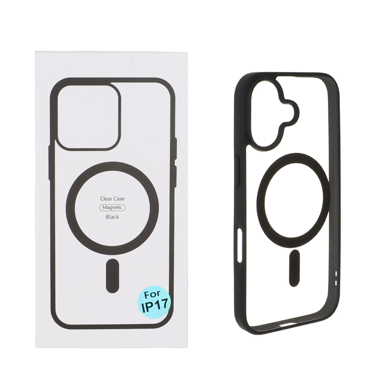 قاب شفاف Apple iPhone 17 با قابلیت شارژ MagSafe - مشکی