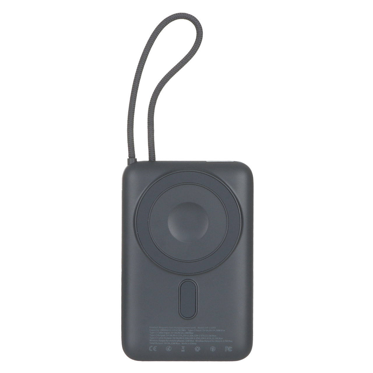 پاوربانک  22.5 وات 10000 میلی آمپر (PD و فست شارژ) Hiska مدل HP-133PD - مشکی
