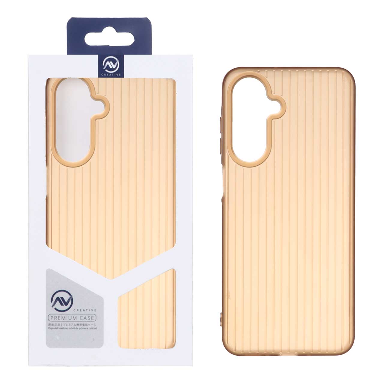 قاب Line Case ژله‌ای طرح خطوط عمودی قهوه‌ای مناسب برای سامسونگ گلکسی A17 و A26