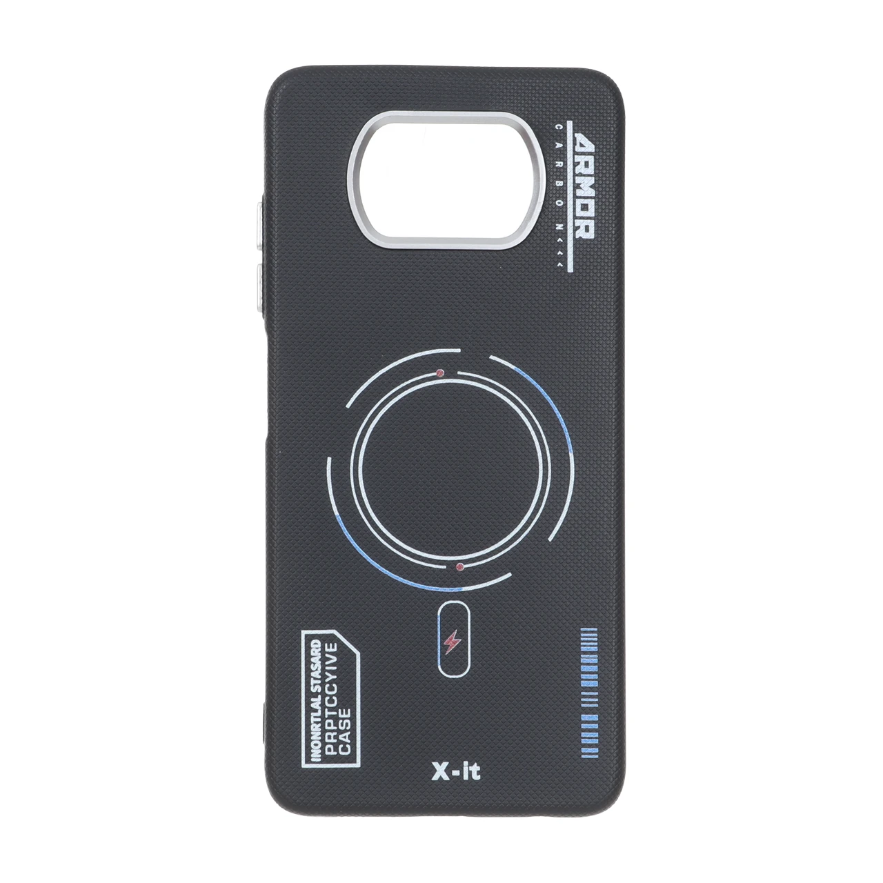قاب Armor سوزنی لنز سیلور طرح مگ سیف مناسب برای شیائومی پوکو X3 / پوکو X3 پرو / پوکو X3 NFC