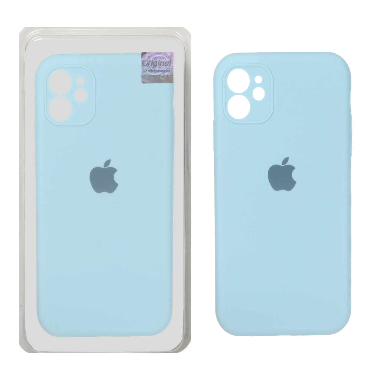 قاب سیلیکونی پاک کنی اورجینال Master Quality مدل Apple iPhone 11 - آبی آسمانی (پک دار)