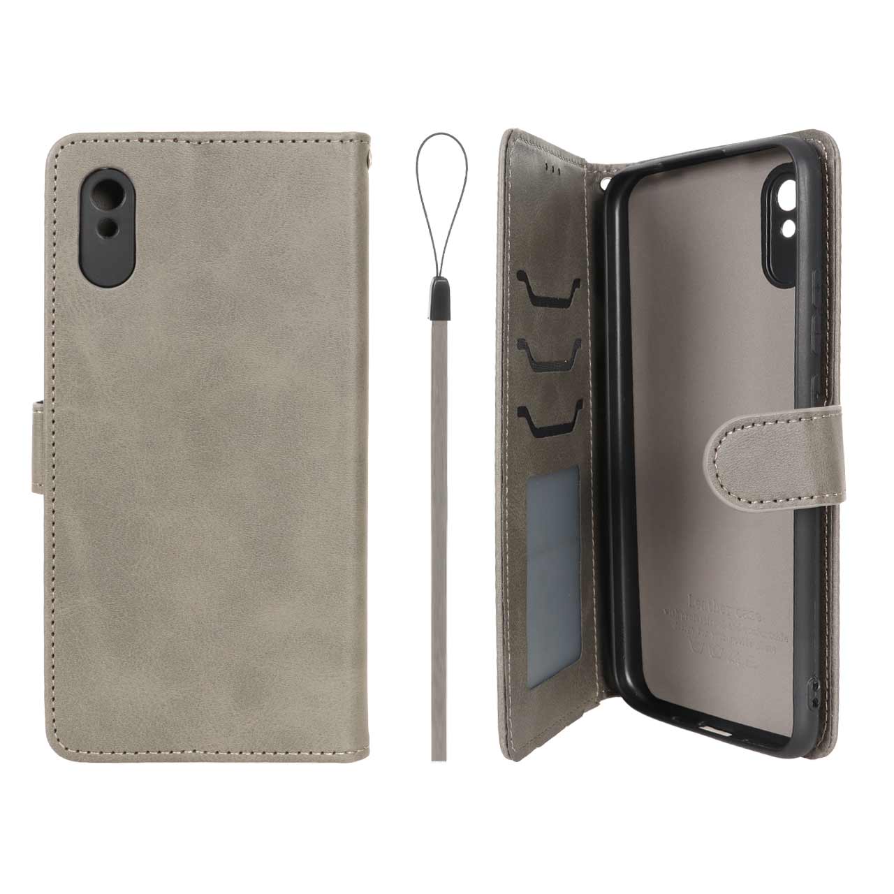 کیف موبایل مگنتی درجه یک داخل خز MNC Plus مدل Xiaomi Redmi 9A / Redmi 9A Sport / Redmi 9AT - خاکستری