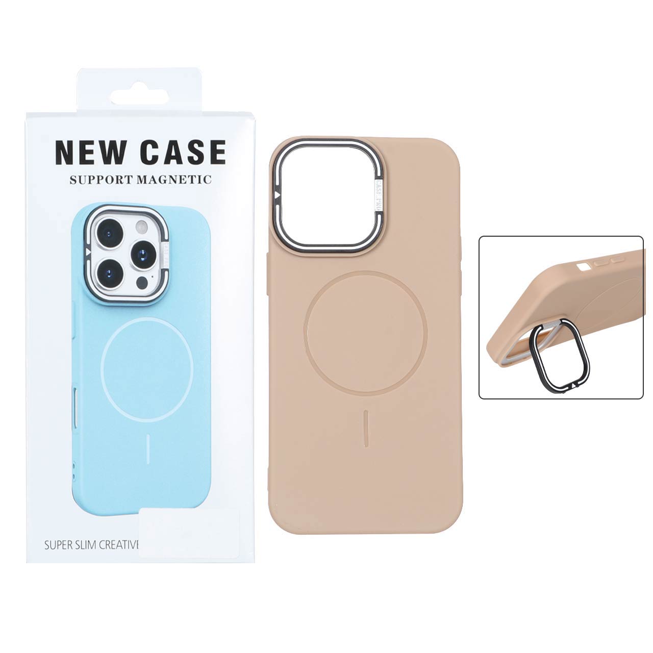 قاب طرح Case Pro دور لنز خطی استندشو MagSafe مناسب برای آیفون 12 پرو مکس