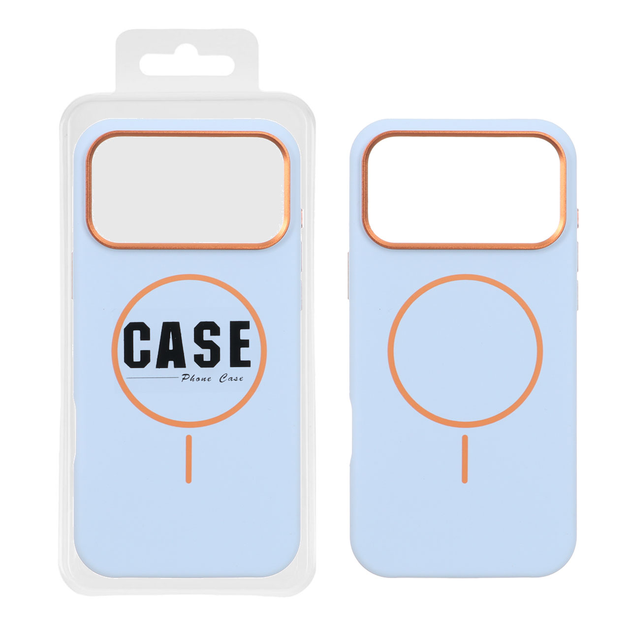 قاب سیلیکونی پاک کنی اورجینال درجه یک MagSafe لنز فلزی Apple iPhone 17 Pro Max - آبی روشن