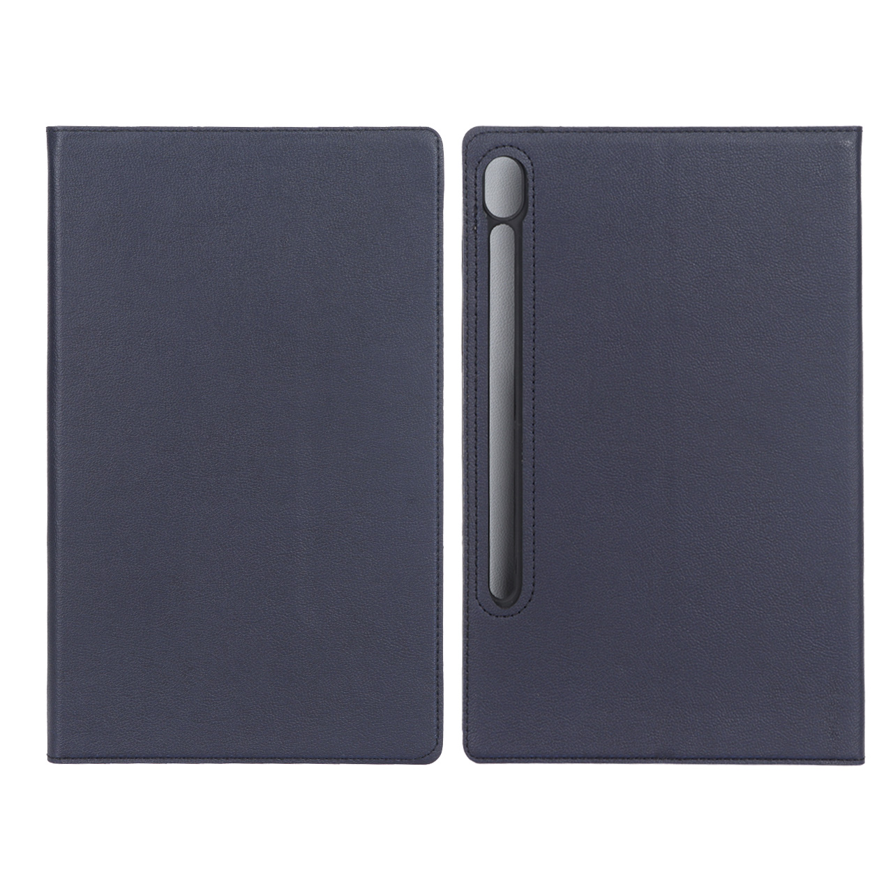 کیف تبلت چرمی ساده Samsung Galaxy Tab S7 11 / S8 / S9 / S9 FE / S10 FE / S10 Lite / S11 - سرمه ای - BSA