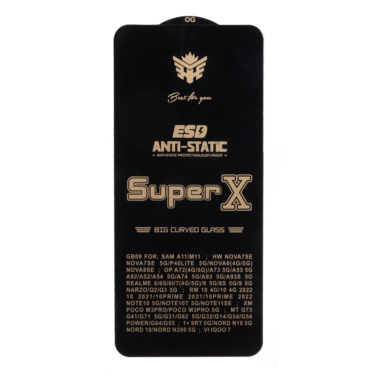 محافظ صفحه نمایش آنتی استاتیک Full Cover Super X مناسب برای گوشی‌های شیائومی و پوکو
