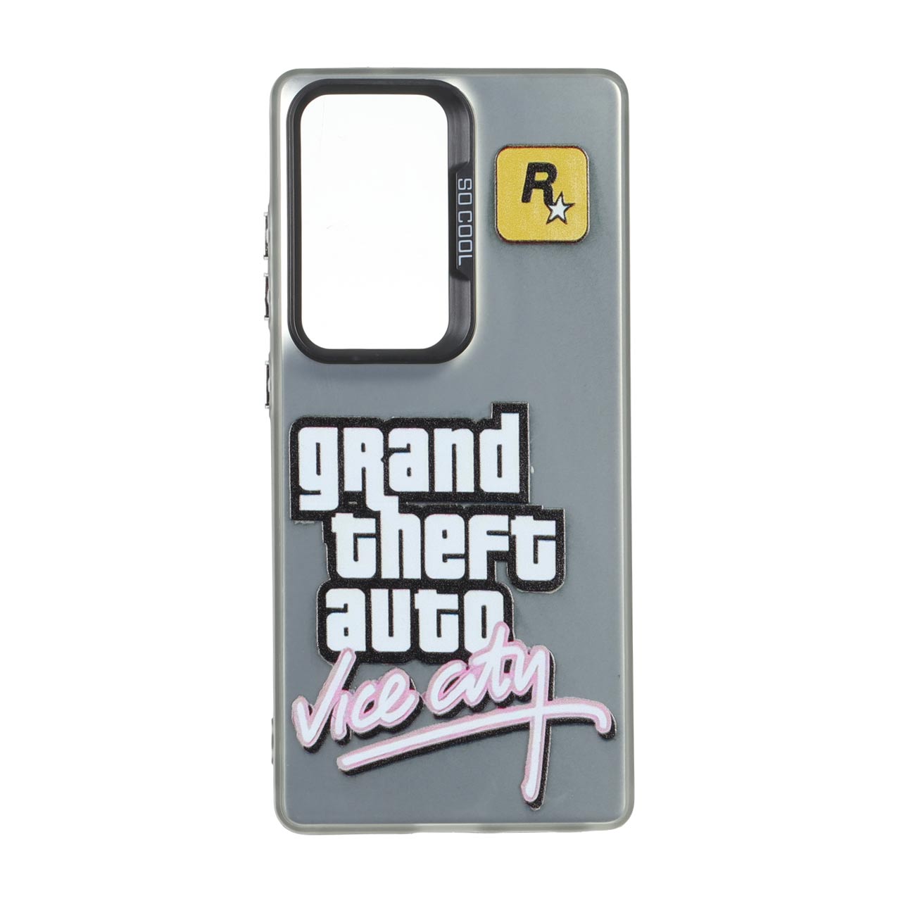 قاب SO COOL بلک لنز دکمه کروم طرح Grand Theft Auto Vice City مناسب برای سامسونگ گلکسی S25 اولترا