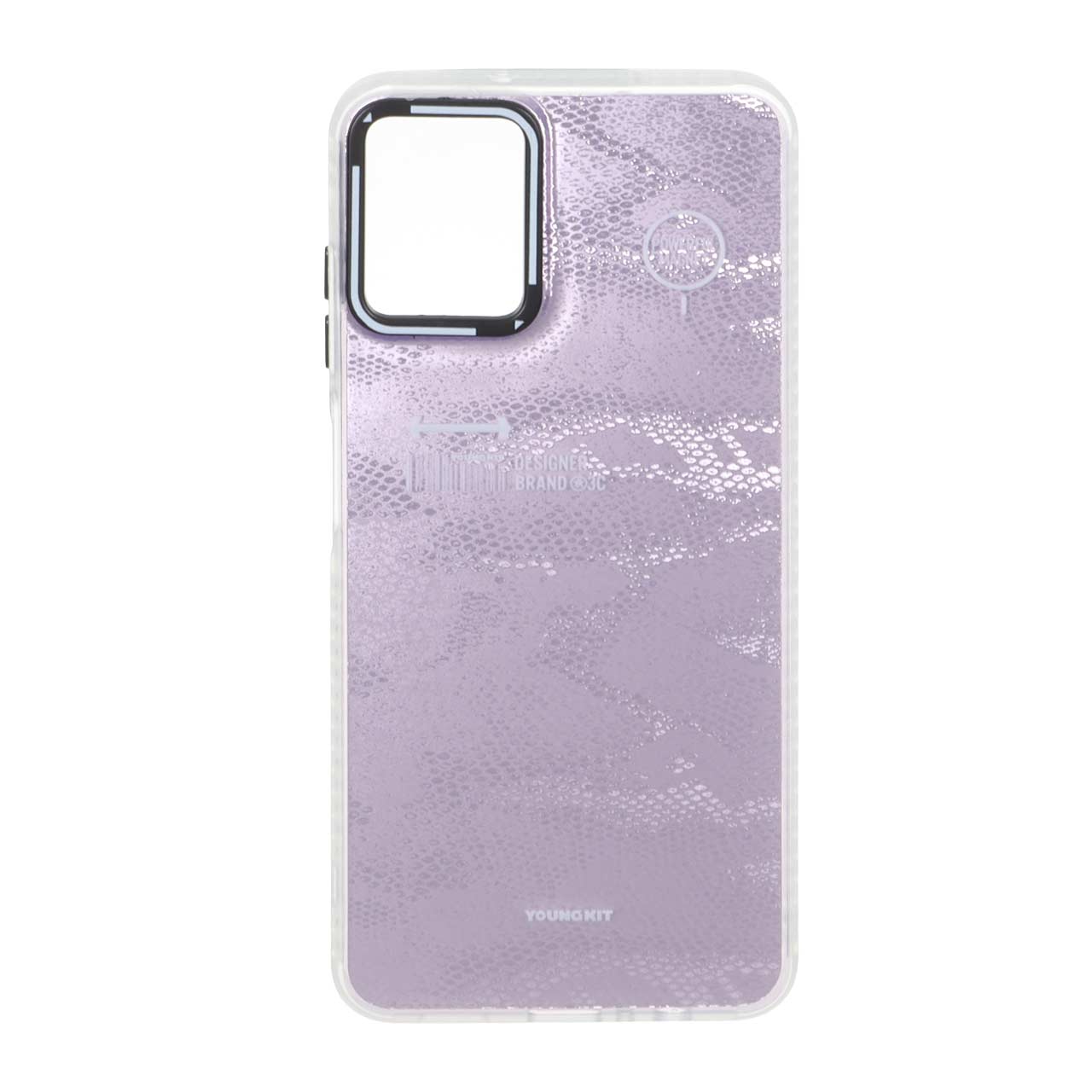 قاب طرح بارکد پوست ماری دور مات یاسی Youngkit مناسب برای Samsung Galaxy A07