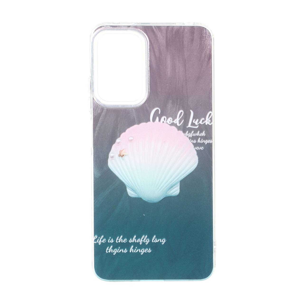 قاب طرح صدف و گود لاک اطلسی دور ژله ای مناسب برای شیائومی ردمی نوت ۱۲ پرو 4G و ردمی نوت ۱۱ پرو