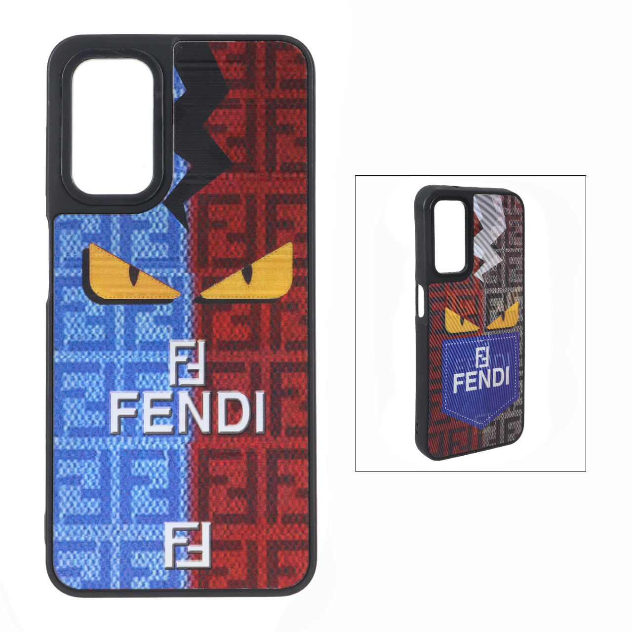 قاب طرح Fendi Monster Eyes هولوگرافیک مناسب برای سامسونگ گلکسی A13 4G / A13 5G / A04s / M13 4G / M23 / F13