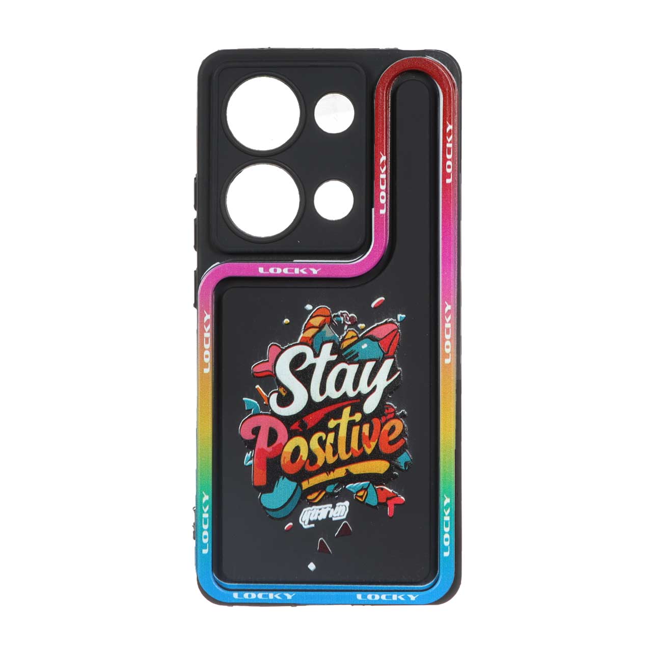 قاب Solid Case طرح LUCKY و Stay Positive مناسب برای شیائومی ردمی Note 14S، نوت 13 پرو 4G و ام 6 پرو 4G