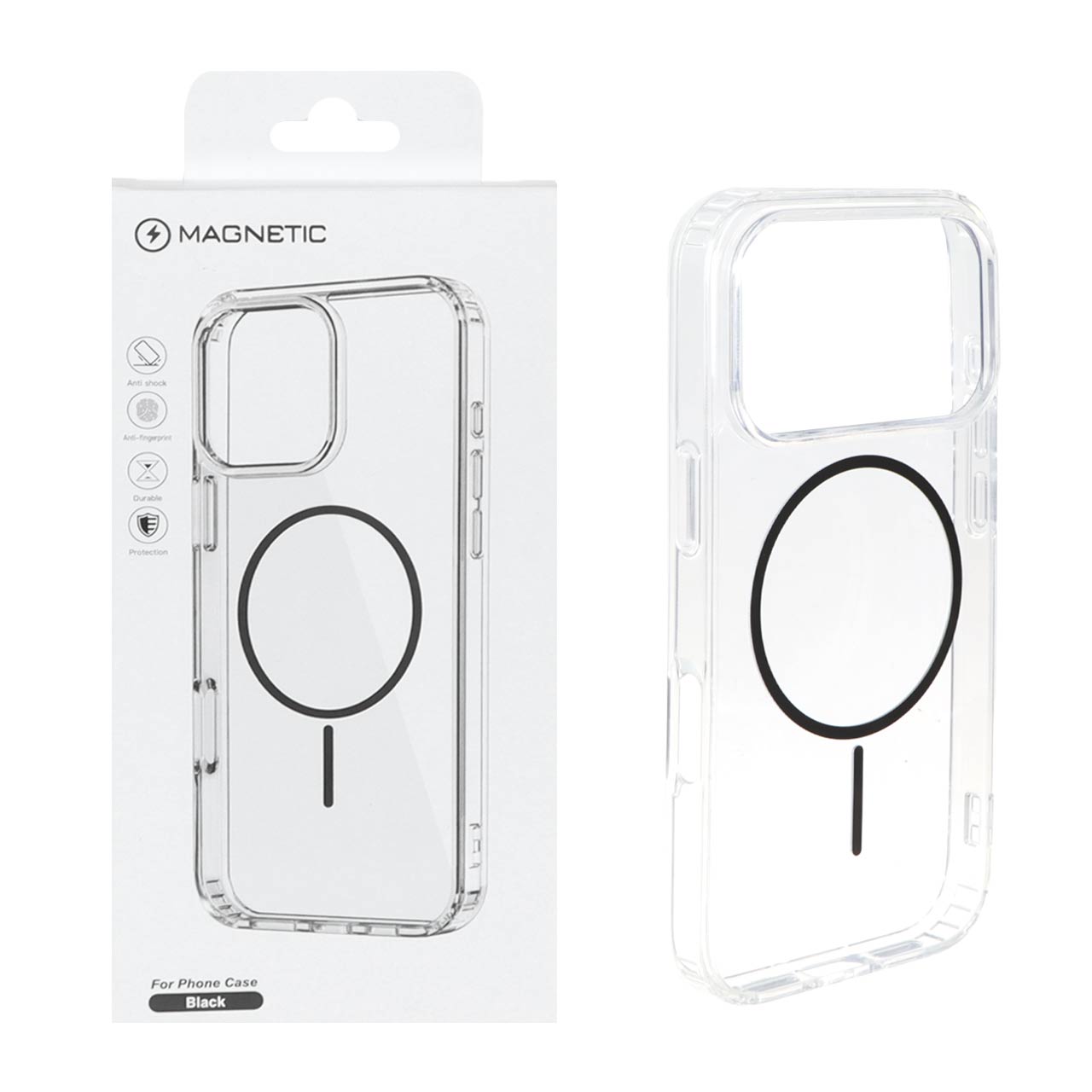 قاب اورجینال Magnetic دور ژله ای MagSafe مدل Apple iPhone 17 Pro - مشکی